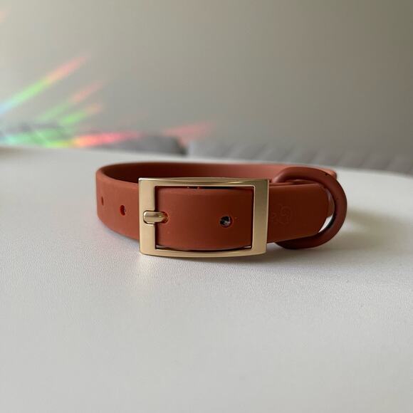 Lucy & Co Terracotta Red PVC Everyday Collar (S) - Picture 1 of 5